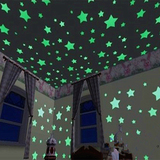 可移除天花板卧室宿舍儿童房背景卡通夜光墙壁贴纸荧光贴星星墙贴