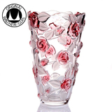 德国伟特进口水晶玻璃玫瑰餐桌花瓶创意现代时尚花瓶花器摆件