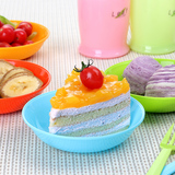 日本进口塑料碟子 野餐用品餐具 日式创意碟子套装 四色儿童小碗