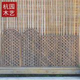 户外碳化木防腐木栅栏花架木制篱笆围栏爬藤架弧形半圆网格