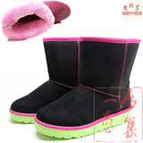 简约时尚保暖雪地鞋 福联升老北京布鞋正品新款女棉鞋短靴595322