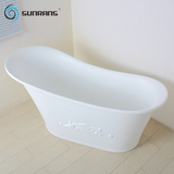 尚雷仕特价时尚欧式简约独立式单人普通浴缸精工人造石大浴盆浴池