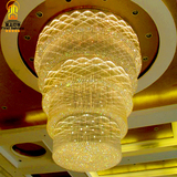 酒店大堂工程水晶灯大型大厅灯饰定做大气豪华圆形水晶灯吸顶灯具