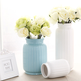 Zakka创意陶瓷插花花瓶欧式简约复古水培花器摆设客厅卧室小摆件