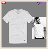 AF短袖t恤 男士纯棉白色打底衫正品代购小贝同款修身圆领半袖大码