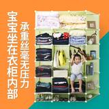 简约现代组装组合塑料折叠宿舍简易衣柜子学生衣橱布艺单人经济型