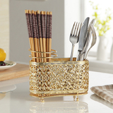 欧式不锈钢筷子筒厨房创意沥水筷子笼笔筒多功能置物架餐具收纳盒