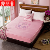 蒙丽菲珊瑚绒床笠单件加厚床罩床垫套席梦思保护套防滑1.5/1.8m米