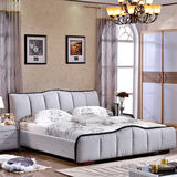 吉斯 布床布艺床双人床婚床简约现代 软靠高档布料床舒适可拆洗