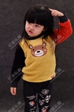 90-120日本童装秋冬款儿童男女宝宝长袖毛绒卫衣上衣套头衫