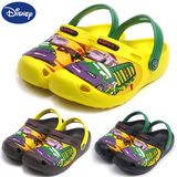迪士尼儿童汽车洞洞鞋夏男童鞋防滑宝宝沙滩拖鞋包头女童花园凉鞋
