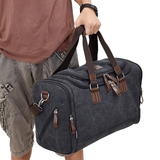 旅行手提包帆布男士单肩包包斜挎男款横款行李包男包韩版休闲大包