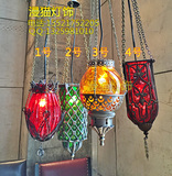 漫咖啡灯饰彩色玻璃吊灯创意组合小吊灯卡座灯酒吧KTV咖啡厅灯具