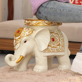 好礼意大象换鞋凳子欧式白色招财大象摆件客厅家居装饰乔迁送礼品