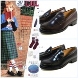 真皮加软日本原单日系HARUTA雪松jk制服鞋cosplay万用学生表演鞋