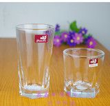 创意透明玻璃杯青苹果玻璃杯 茶水杯子 果汁饮料杯 牛奶杯 五角杯