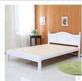 特价实木床白色1.5松木家具单人双人床欧式公主1.81.2成人1米包邮