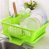 包邮厨房 特大号塑料 碗碟碗盘沥水架 晾放碗盘置物架送筷子架