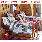 美式儿童床实木单人床1.2/1.35/1.5米儿童床全实木高箱床拖床定制
