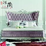 欧式床双人床紫色实木床奢华婚床新古典样板房法式1.8米公主床