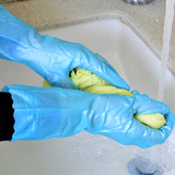 日本进口 优质家务手套橡胶手套 防水乳胶洗碗手套清洁洗衣服手套