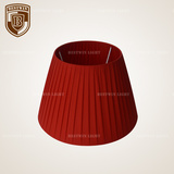 红色百褶宽褶丝绸欧式复古台灯罩布艺灯罩落地灯客房床头卧室灯罩