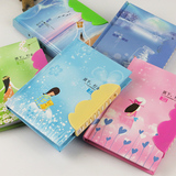 可爱卡通学生密码本 创意儿童礼物 日韩国带锁日记笔记本子硬面抄