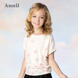商场同款 安奈儿童装夏季女童T恤儿童圆领短袖打底衫 AG621534
