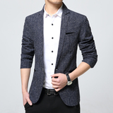 2016秋季新款英伦男士韩版修身型薄款小西装外套休闲西服青年外衣