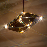 后现代个性餐厅吧台北欧创意钻石玻璃吊灯时尚酒店会所样板房灯具