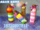 批发创意漂流瓶许愿瓶彩虹瓶礼品装饰透明玻璃瓶子木塞奶茶瓶包邮