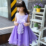 2016新款童装儿童韩版公主裙夏装女童时尚蓬蓬裙可爱礼服表演裙子