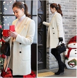 韩国代购春秋新款女大码韩版西装大衣外套修身中长款羊毛呢风衣