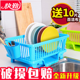 快勤 厨房塑料碗柜沥水碗架沥水篮餐具滴水碗盘置物架双层碗碟架