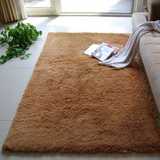 青苇 高档加柔 高毛丝绒 客厅地毯70*160cm 驼色地垫子门厅垫