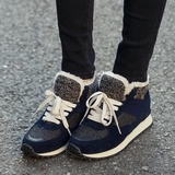 韩国代购女鞋2015冬新款内增高加绒休闲鞋女羊羔毛保暖运动鞋棉鞋