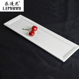 陶瓷盘子菜盘家用餐具长方形寿司盘纯白创意酒店特色瑞思蛋糕点心
