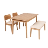 两用可伸缩餐桌椅简约实木折叠餐桌小户型北欧多人原木餐桌水曲柳