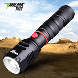 家用LED强光手电筒T6 探照灯可充电防身户外远射打猎变焦军小型