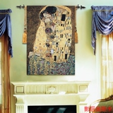比利时挂毯 客厅 壁挂 壁毯 欧式 咖啡厅 布艺油画装饰 吻