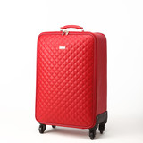拉杆箱女16寸旅行箱万向轮20寸登机真皮箱22寸行李箱包结婚箱红色