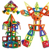 木 3-10岁儿童益智玩具磁力片百变提拉积木磁性哒哒搭磁铁建构积