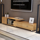 白色胡桃色长1.5-2.3米*宽35cm小型现代客厅组合可伸缩电视柜包邮