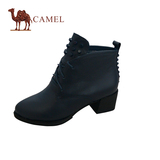 camel骆驼女鞋 2014秋冬新品短靴 正品时尚真皮时装女靴A1153028