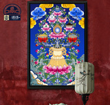 精准印花dmc十字绣套件专卖 经典中国风佛教菩萨 客厅挂画 唐卡