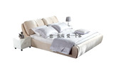 可拆洗布艺床软包床简约时尚1.8米同款小户型双人床实木婚床大床