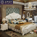 欧式床真皮床欧式双人床公主床奢华雕花床1.8米婚床卧室家具MJ