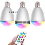 手机APP智能遥控无线蓝牙音箱LED音乐变色灯泡子母灯群组灯 包邮