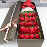 温州同城实体店鲜花速递19朵红玫瑰礼品盒装 11朵生日礼盒情人节