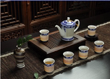 景德镇现代创意青花瓷玲珑陶瓷器家用大容量茶壶套组大号茶具茶杯